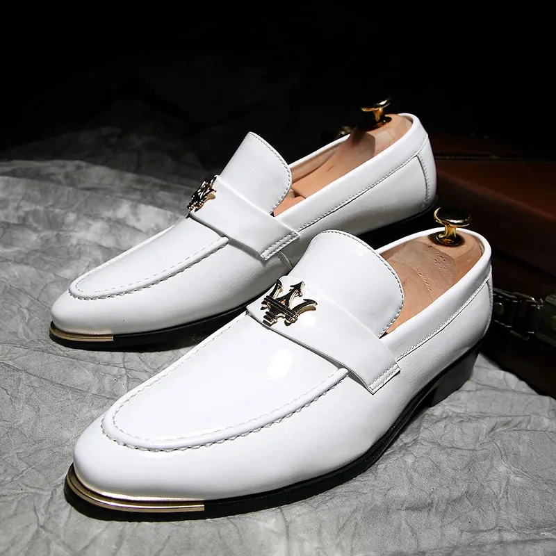 Kasane | Stylish Men's Casual  Leather Loafers - Slip-On Pointed Toe Dress Shoes