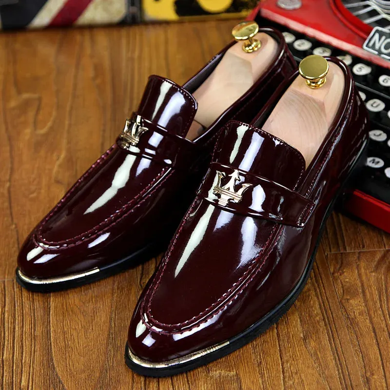 Kasane | Stylish Men's Casual  Leather Loafers - Slip-On Pointed Toe Dress Shoes
