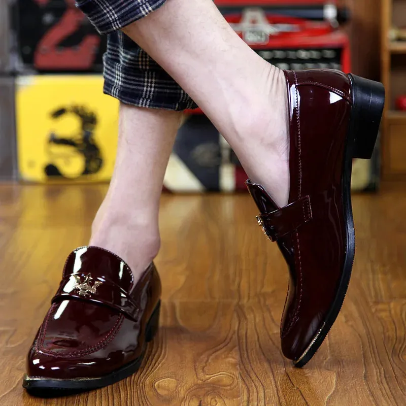 Kasane | Stylish Men's Casual  Leather Loafers - Slip-On Pointed Toe Dress Shoes