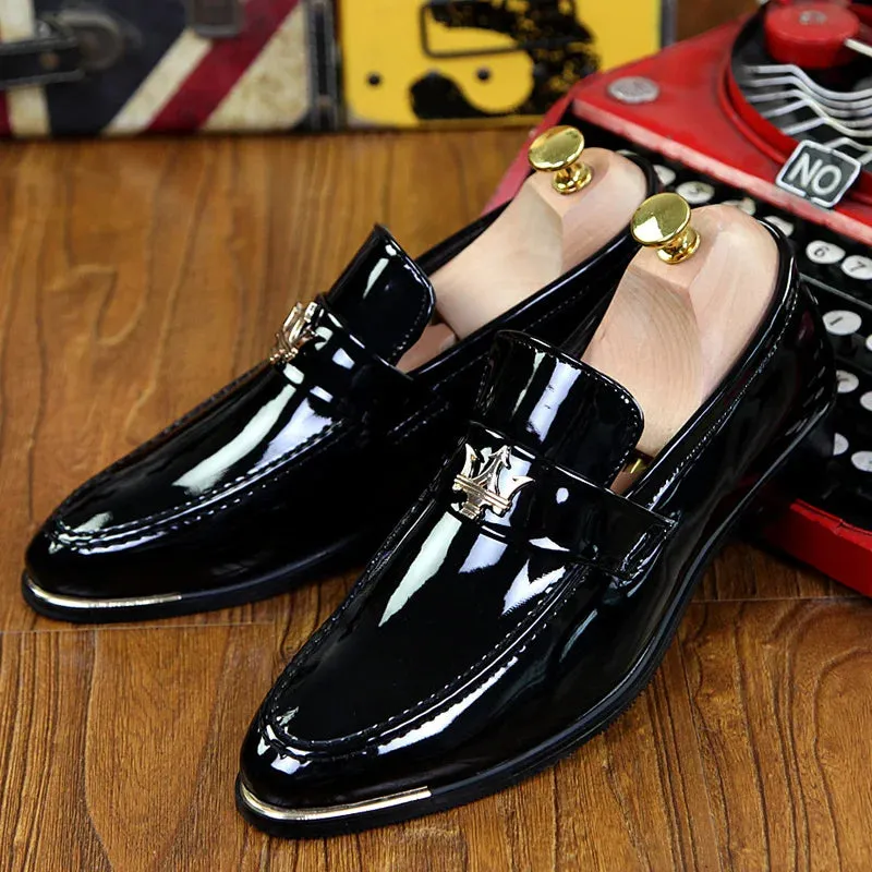Kasane | Stylish Men's Casual  Leather Loafers - Slip-On Pointed Toe Dress Shoes