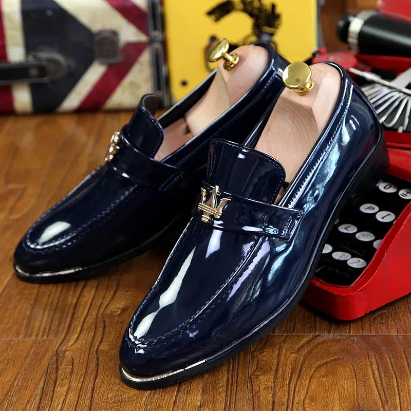 Kasane | Stylish Men's Casual  Leather Loafers - Slip-On Pointed Toe Dress Shoes