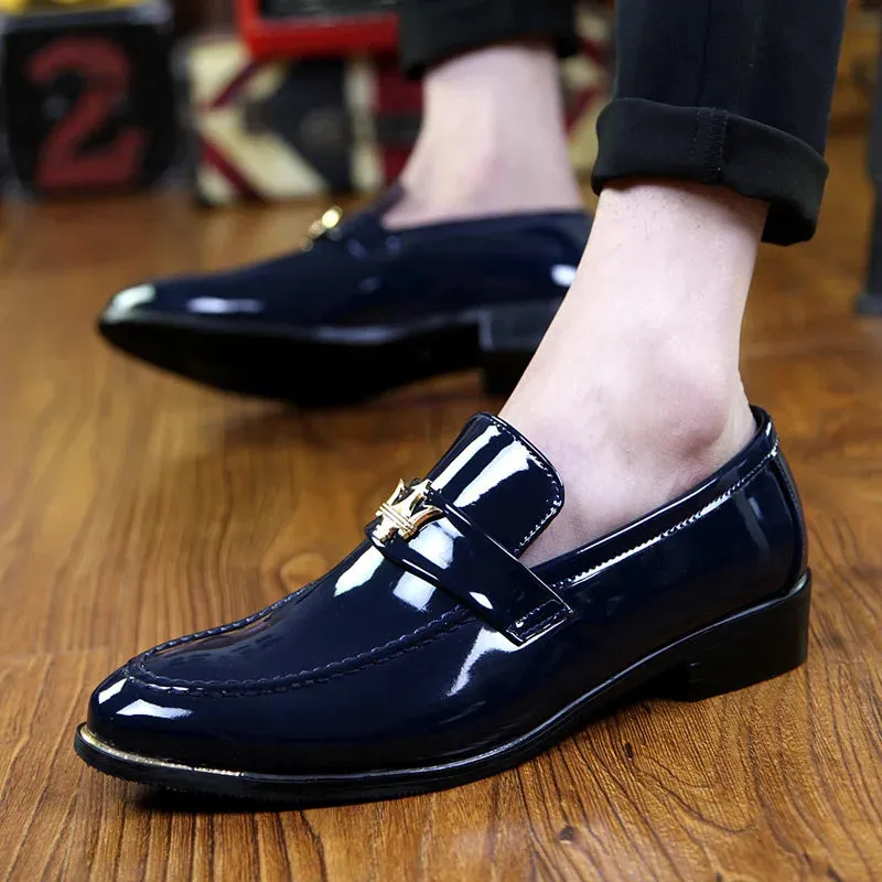 Kasane | Stylish Men's Casual  Leather Loafers - Slip-On Pointed Toe Dress Shoes