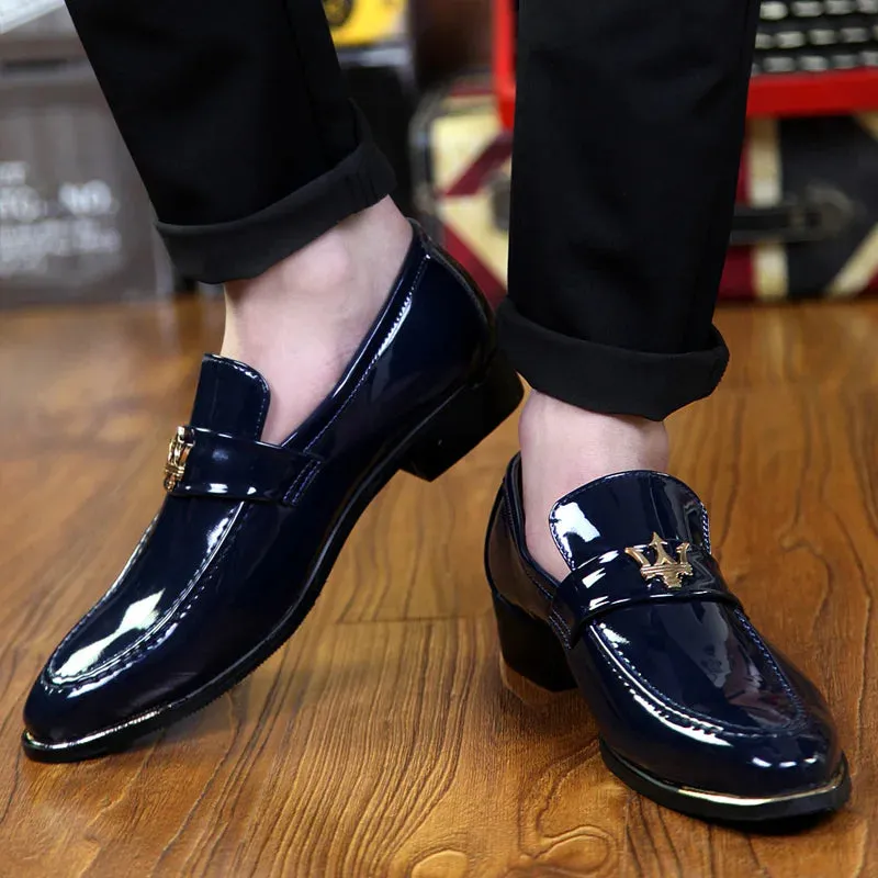 Kasane | Stylish Men's Casual  Leather Loafers - Slip-On Pointed Toe Dress Shoes