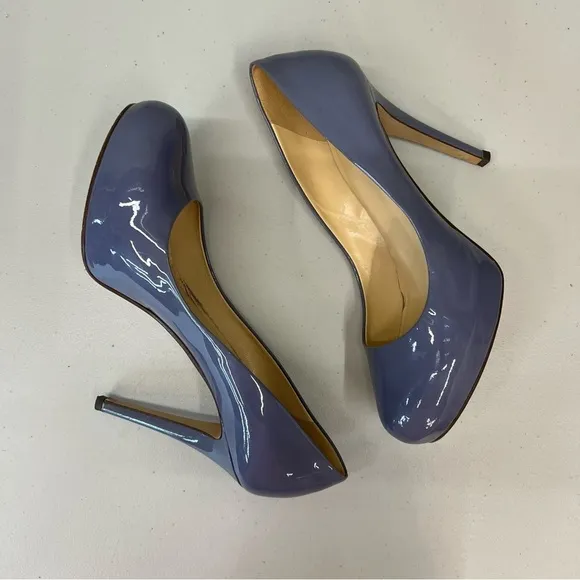 Kate Spade Lori Stiletto Dusty Purple Violet Patent Leather Heels Size 10.5
