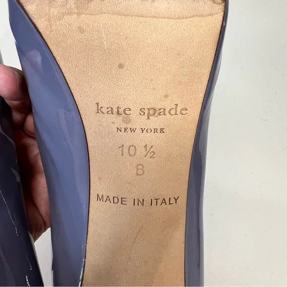 Kate Spade Lori Stiletto Dusty Purple Violet Patent Leather Heels Size 10.5