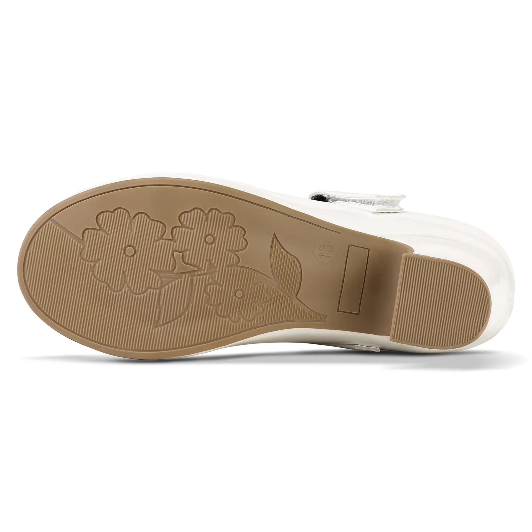 Kids Dress Shoes-Low Heel Rhinestone Strap Mary Jane Shoes