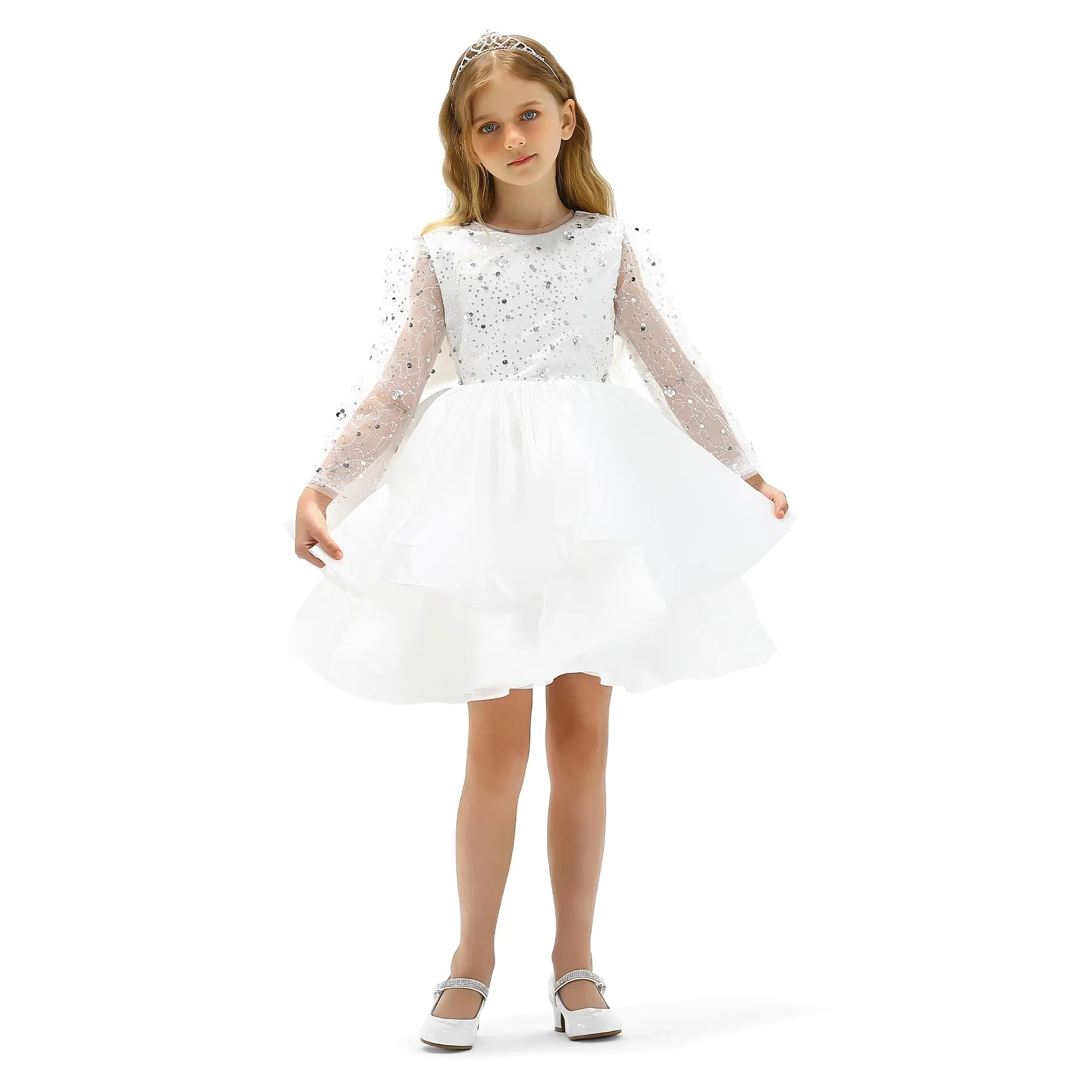 Kids Dress Shoes-Low Heel Rhinestone Strap Mary Jane Shoes