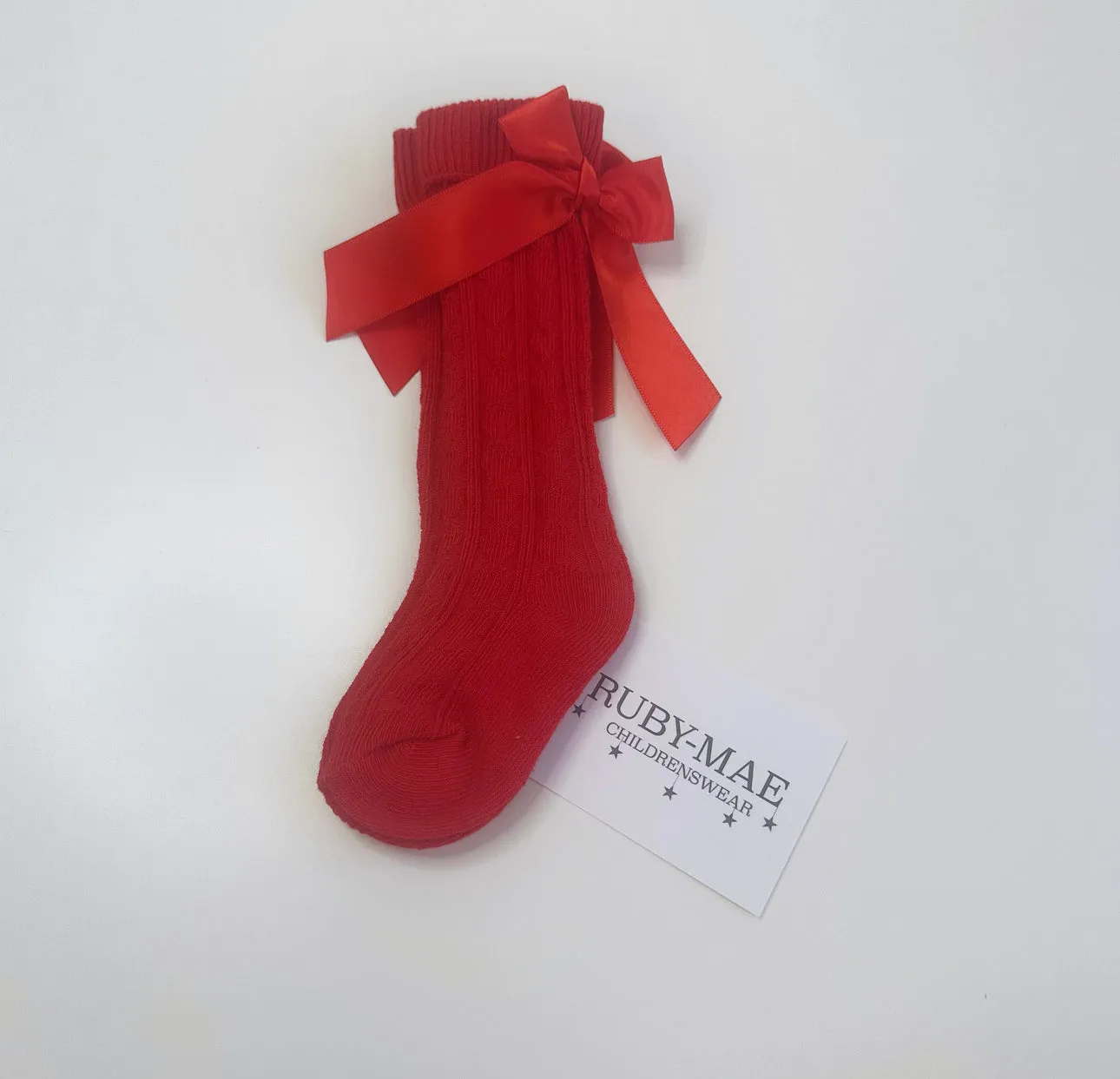 Knee High Bow Socks