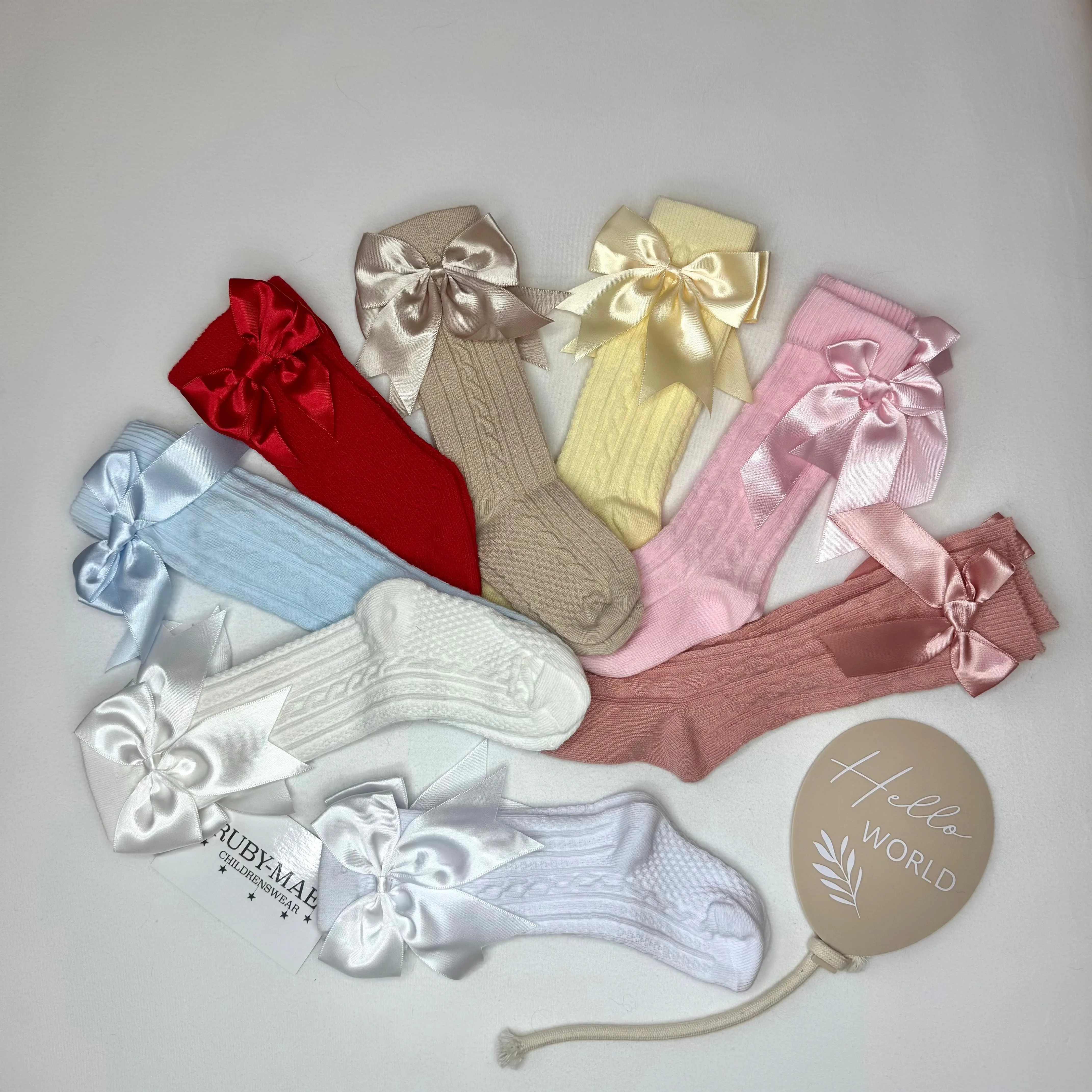 Knee High Bow Socks
