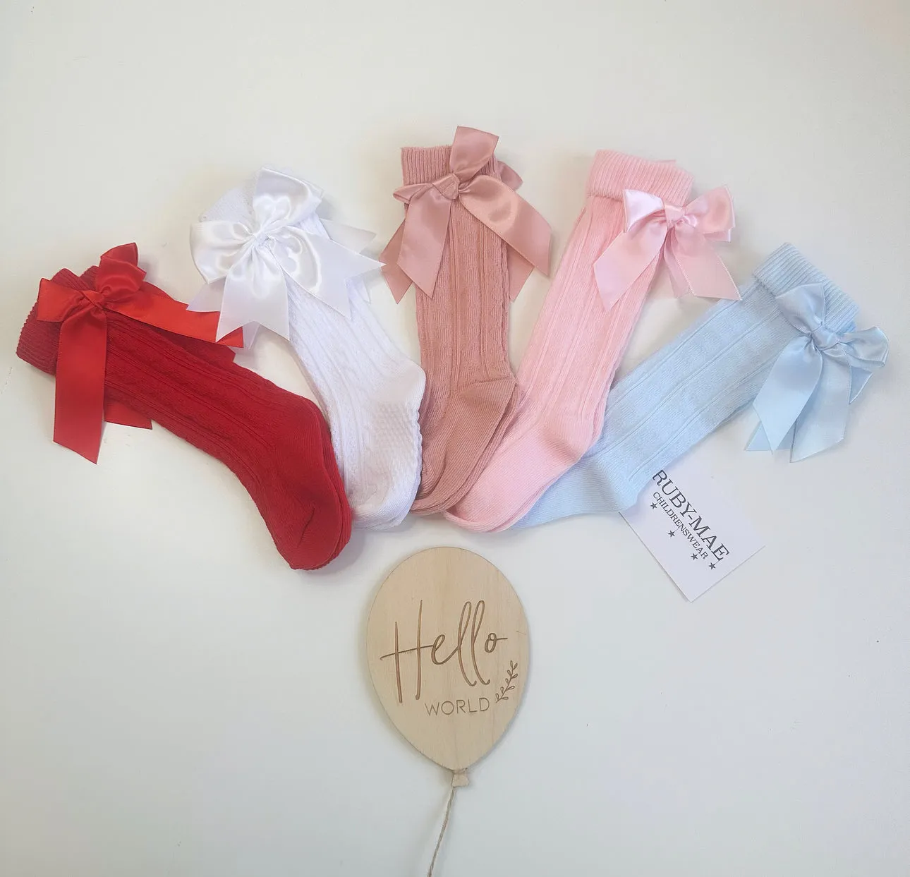 Knee High Bow Socks