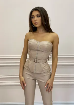 LADY DANGER Powder Beige Eco-Leather Set