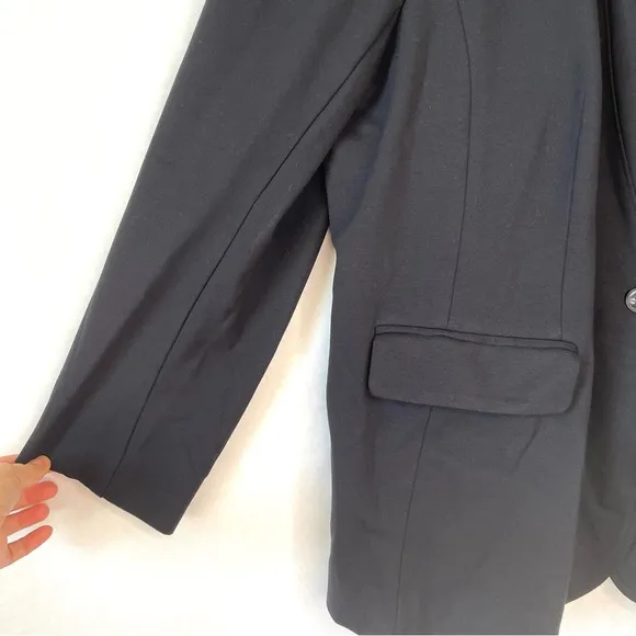 Lane Bryant The Bryant Blazer Black Faux Leather Collar Women Plus Size 22