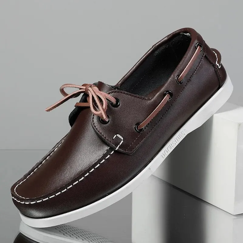 Leather Boat Shoes Men