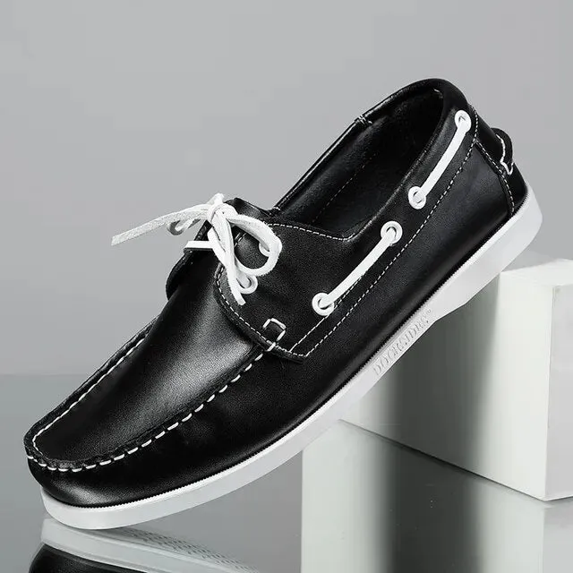 Leather Boat Shoes Men