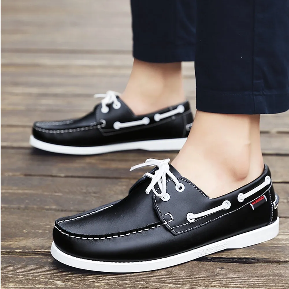 Leather Boat Shoes Men