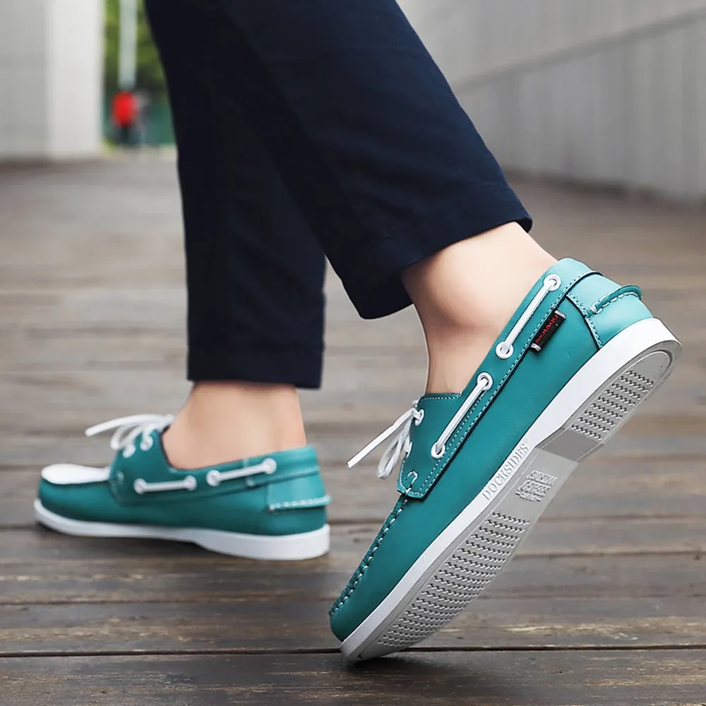 Leather Boat Shoes Men