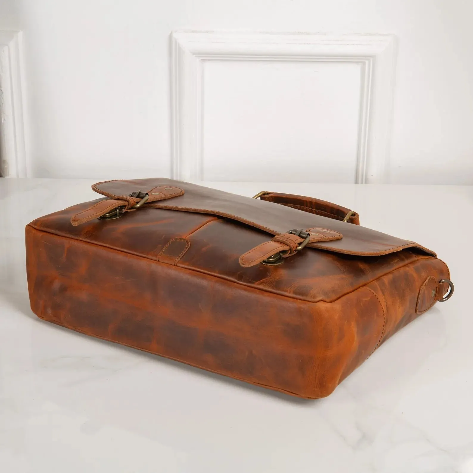 Leather Messenger Bag Briefcase