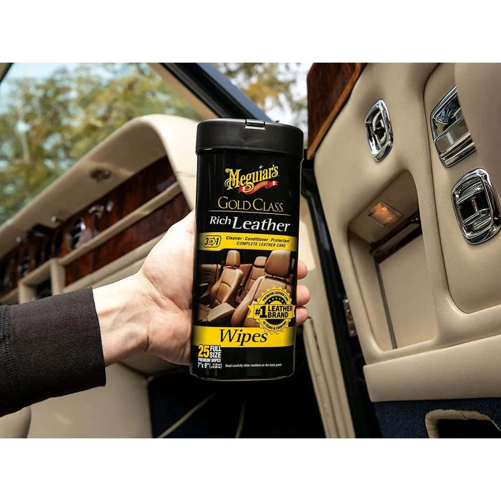 Leather Wipes Meguiar's Rich Leather, 25 pcs