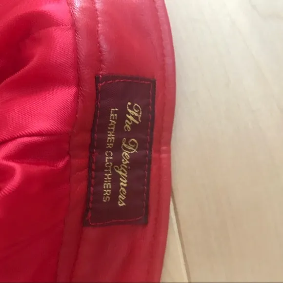 Lipstick Red Leather Pencil Skirt Lambskin Couture