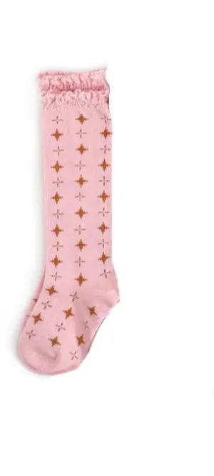 Little Stocking Co Lace Top Knee High Socks - Twinkle