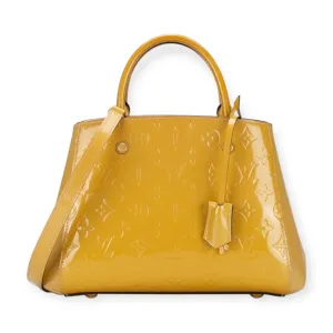 Louis Vuitton Bag, Gold Vernis Patent Leather Monogram Montaigne BB