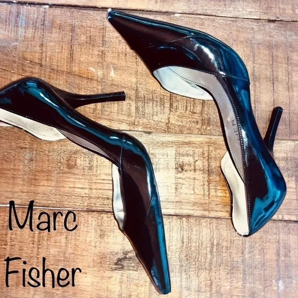 Marc Fisher Frisk Patent Leather Stiletto 3 1/2&quot; High Heels W10