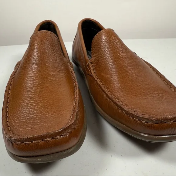 MARC JOSEPH NEW YORK Boy’s Leather Broadway Loafer Made in Brazil Cognac Size 4