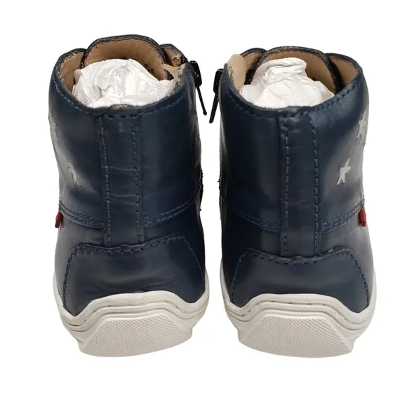 Marc Joseph | NIB Houston Bootie Navy Napa Leather Lace Up Boots Boy's  3.5
