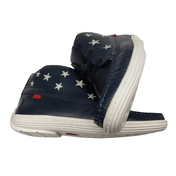 Marc Joseph | NIB Houston Bootie Navy Napa Leather Lace Up Boots Boy's  3.5