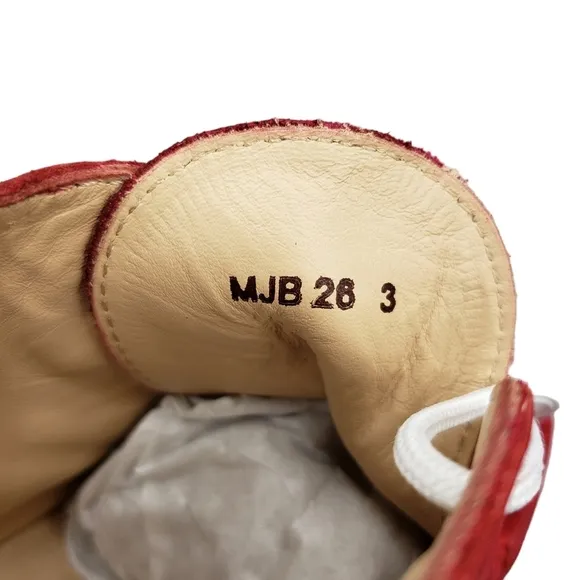 Marc Joseph | NIB West Houston Bootie Red Nobuck Lace Up Leather Boots Boy's 3