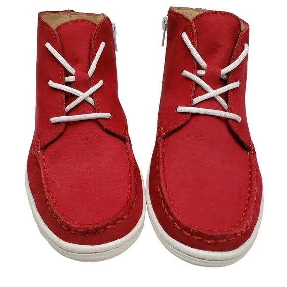 Marc Joseph | NIB West Houston Bootie Red Nobuck Lace Up Leather Boots Boy's 3