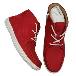Marc Joseph | NIB West Houston Bootie Red Nobuck Lace Up Leather Boots Boy's 3