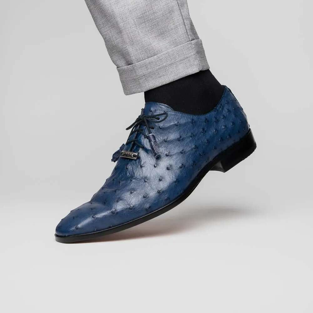 Marco Di Milano Criss in Navy Ostrich Oxford Dress Shoes