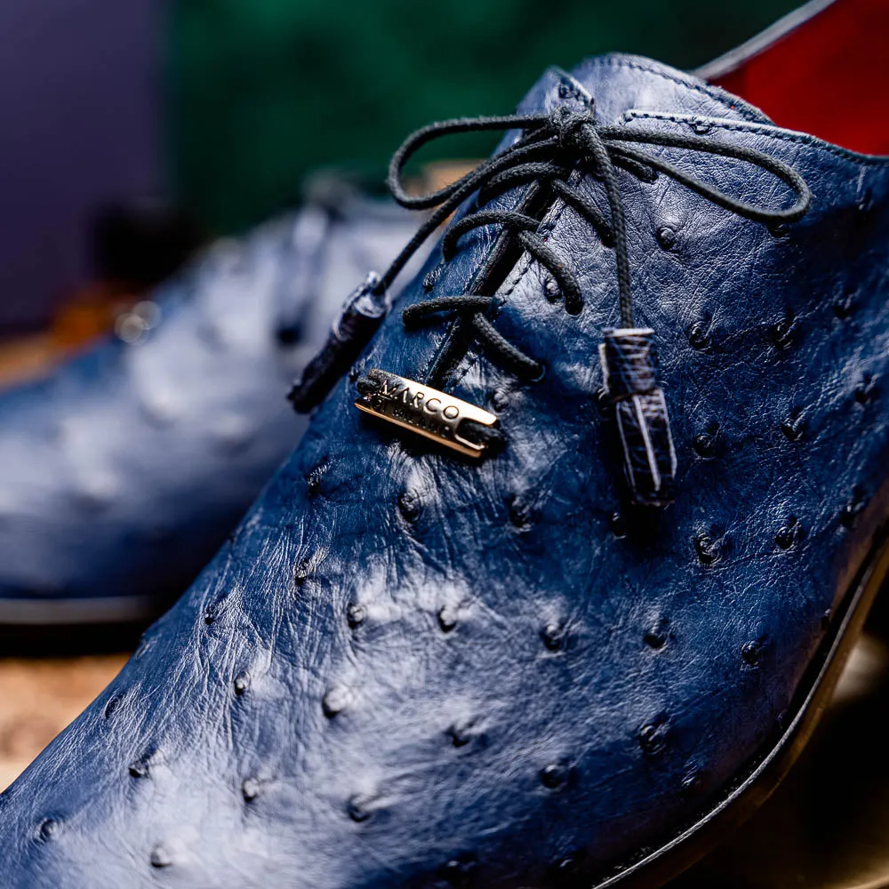 Marco Di Milano Criss in Navy Ostrich Oxford Dress Shoes