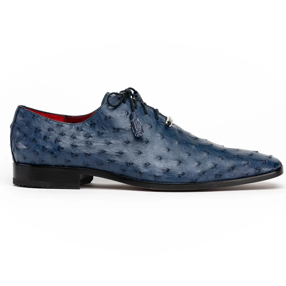 Marco Di Milano Criss in Navy Ostrich Oxford Dress Shoes