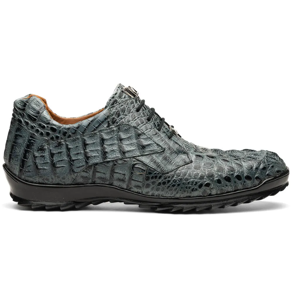 Marco Di Milano Kratos in Grey Caiman Crocodile Sneakers