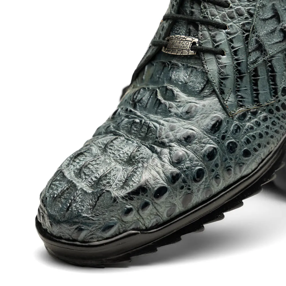 Marco Di Milano Kratos in Grey Caiman Crocodile Sneakers
