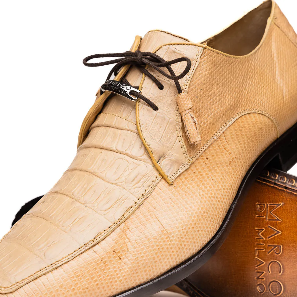 Marco Di Milano Merida in Orix Caiman & Lizard Derby Dress Shoes
