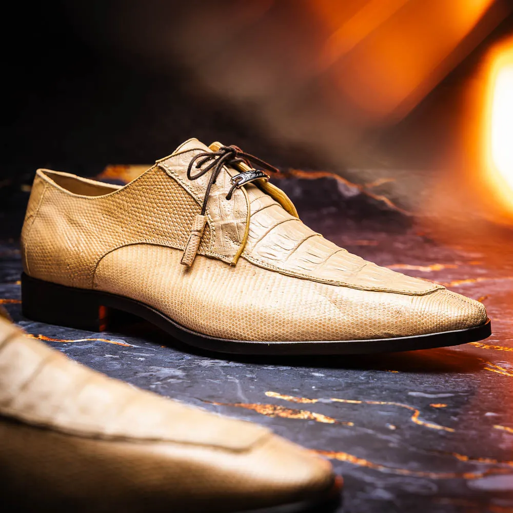 Marco Di Milano Merida in Orix Caiman & Lizard Derby Dress Shoes