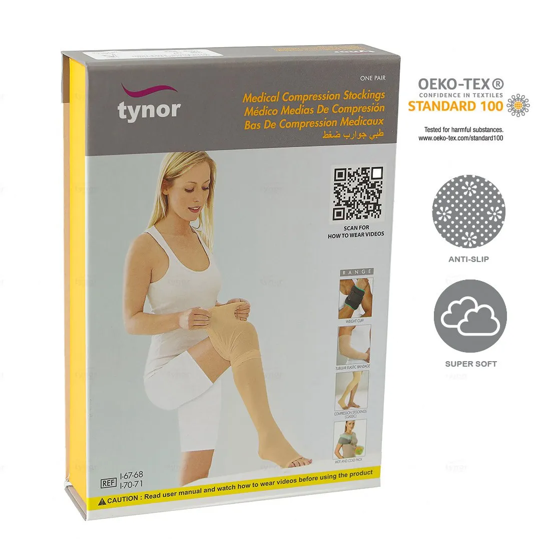 Medical Compression Stockings Class 2 Thigh High(22 - 32 mmHg)