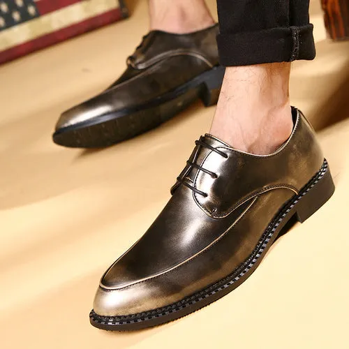 men's business suit fashionable leather shoes pointed small leather shoes