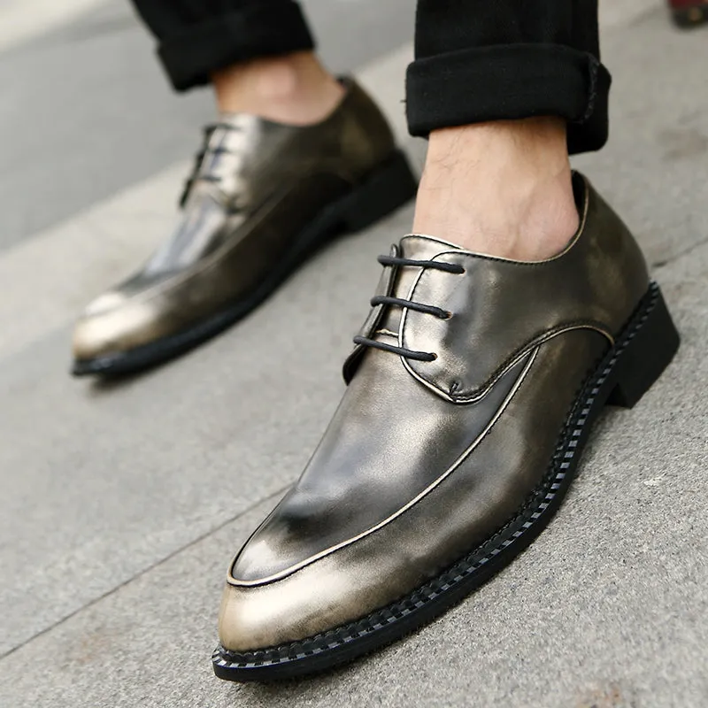 men's business suit fashionable leather shoes pointed small leather shoes