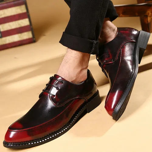 men's business suit fashionable leather shoes pointed small leather shoes