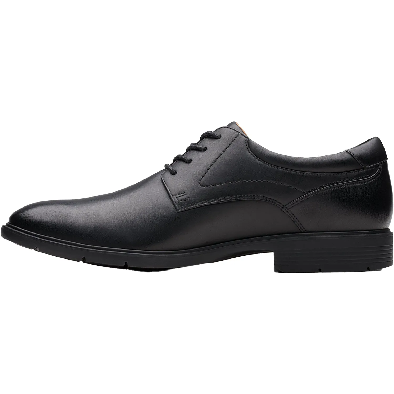 Men's Clarks Eldredge Plain Black Leather