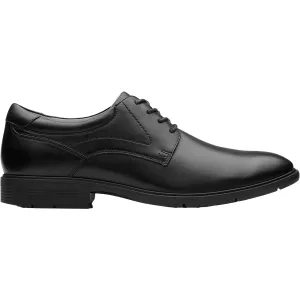 Men's Clarks Eldredge Plain Black Leather