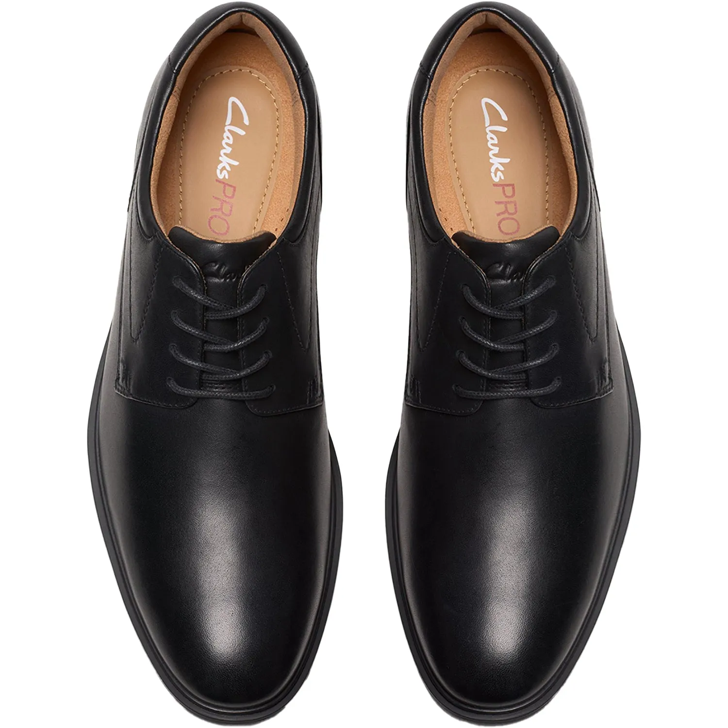 Men's Clarks Eldredge Plain Black Leather