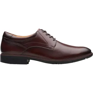 Men's Clarks Eldredge Plain Dark Brown Leather