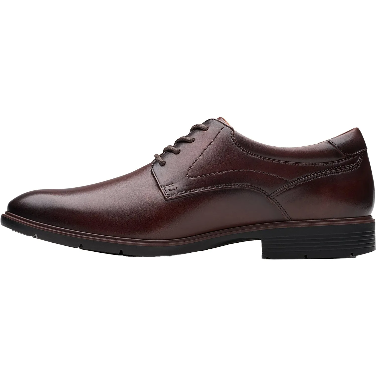 Men's Clarks Eldredge Plain Dark Brown Leather
