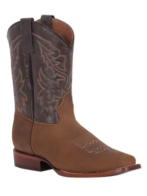 Men's Classic Crazy Bovine Leather Rodeo Boots 'El General' 43007