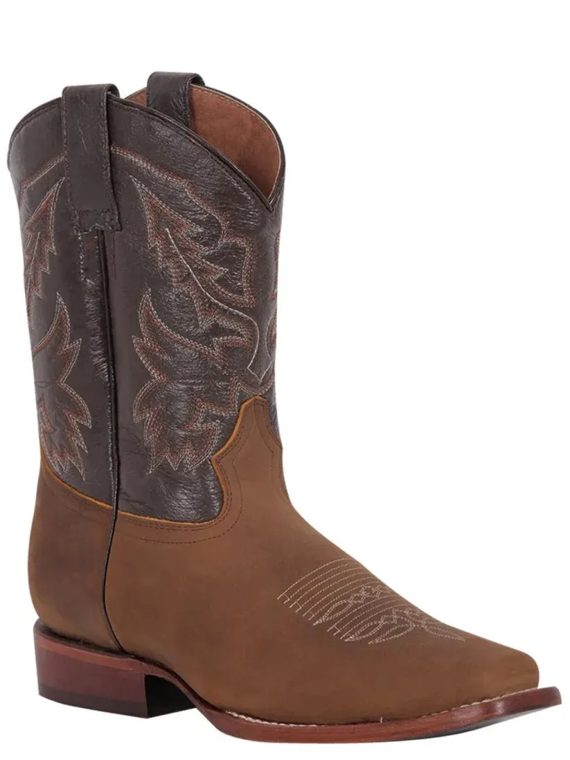Men's Classic Crazy Bovine Leather Rodeo Boots 'El General' 43007
